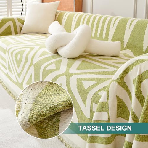 VanderHOME Multifunctional Chenille Tassels Sofa Throw Blankets,Throws for Sofa Blanket Bed Throw for Bedroom Couch, Travel - Image 3
