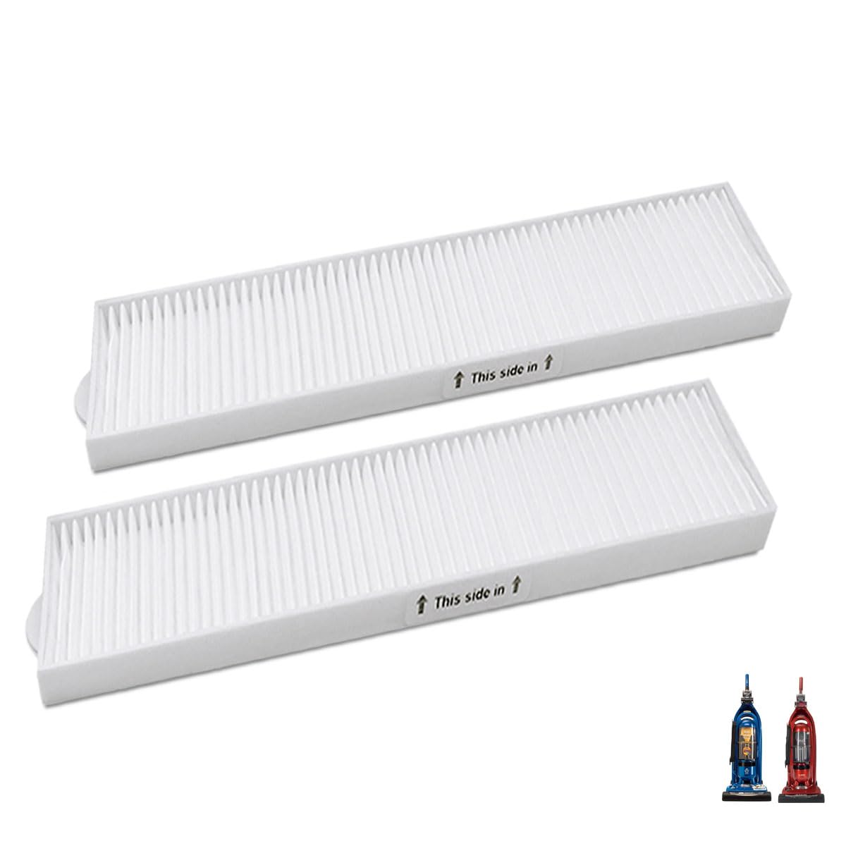 Style 8 and 14 Vacuum Pleated Post Motor Filter for Lift-Off series - Compatible with Bissell Style 8, 14, 3091 HEPA Filter，# compare to part 3091, 2036608，2 pack with a brush