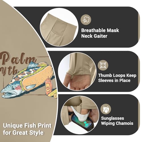 Image of Palmyth Fishing Shirts for Men Long Sleeve UPF 50+ Sun Protection Hoodie