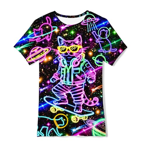 Image of uideazone Tshirts for Boys Kids Short Sleeve T-Shirt 3D Graphic Tee Shirts Tops Clothes 4-16 Years
