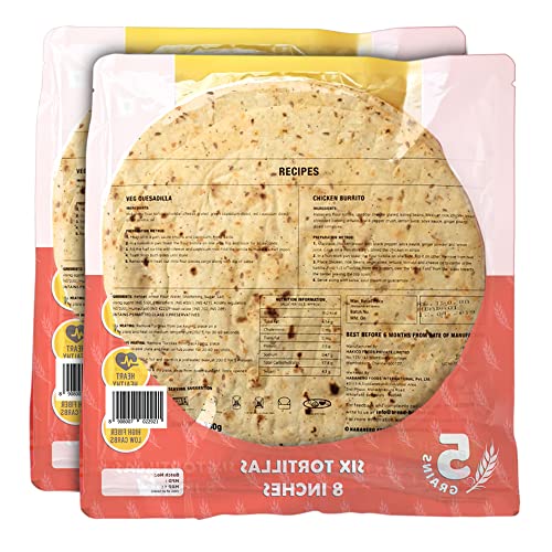 Image of Habanero Tortilla Wraps |Multigrain| 8 Inches l Pack of 2|Goodness of multigrain, Ragi, oats, Barley and Maize flour| Fresh Taste & Soft Texture l Best for Burrito, Wraps, Tacos, Samosas, Shawarmas and Rolls l Ready to Eat Healthy Food in 60 Seconds l On the Go l Enjoy our multigrain tortilla wraps with mozzarella cheese or butter|660G