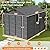 UDPATIO Outdoor Resin Storage Shed 8 x 10 FT, Plastic Storage Shed with Floor Large Outdoors Garden Tool Storage Shed Outside Clearance Shed with Lockable Door for Bike, Backyard, Patio, Dark Grey