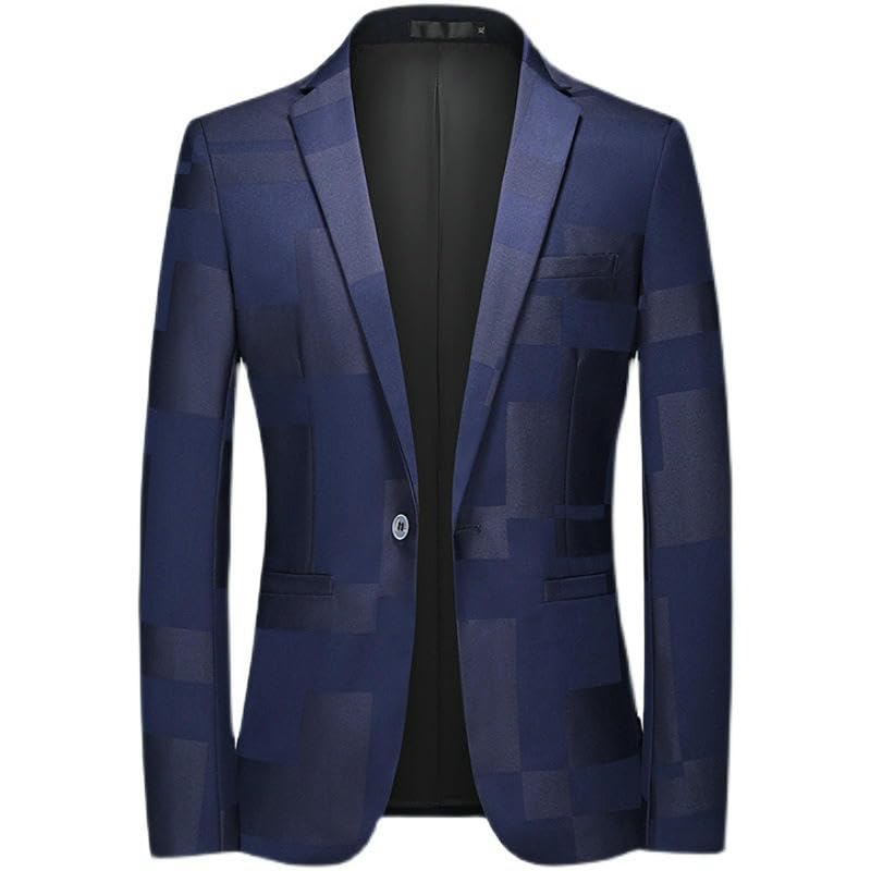 Veste blazer décontractée homme mi-saison coupe ajustée design moderne
