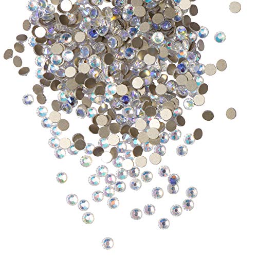 Image of Crystal Flatback Rhinestones Gems for Crafts 8.4mm SS40, Moonlight | Glue Fix, 144pcs Glass Rhinestones for Bedazzling, Clothes, Tumblers, Nail Art, Shoes, Bags, Caps & Accessories Decoration