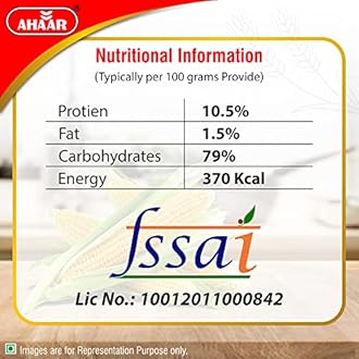 Ahaar Makki Atta 10kg | Corn Flour | Maize Flour Loose