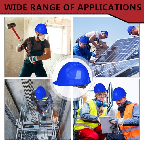 Image of Leumoi 20 Pack Hard Hat Bulk 4-Point ABS Safety Helmets Adjustable
