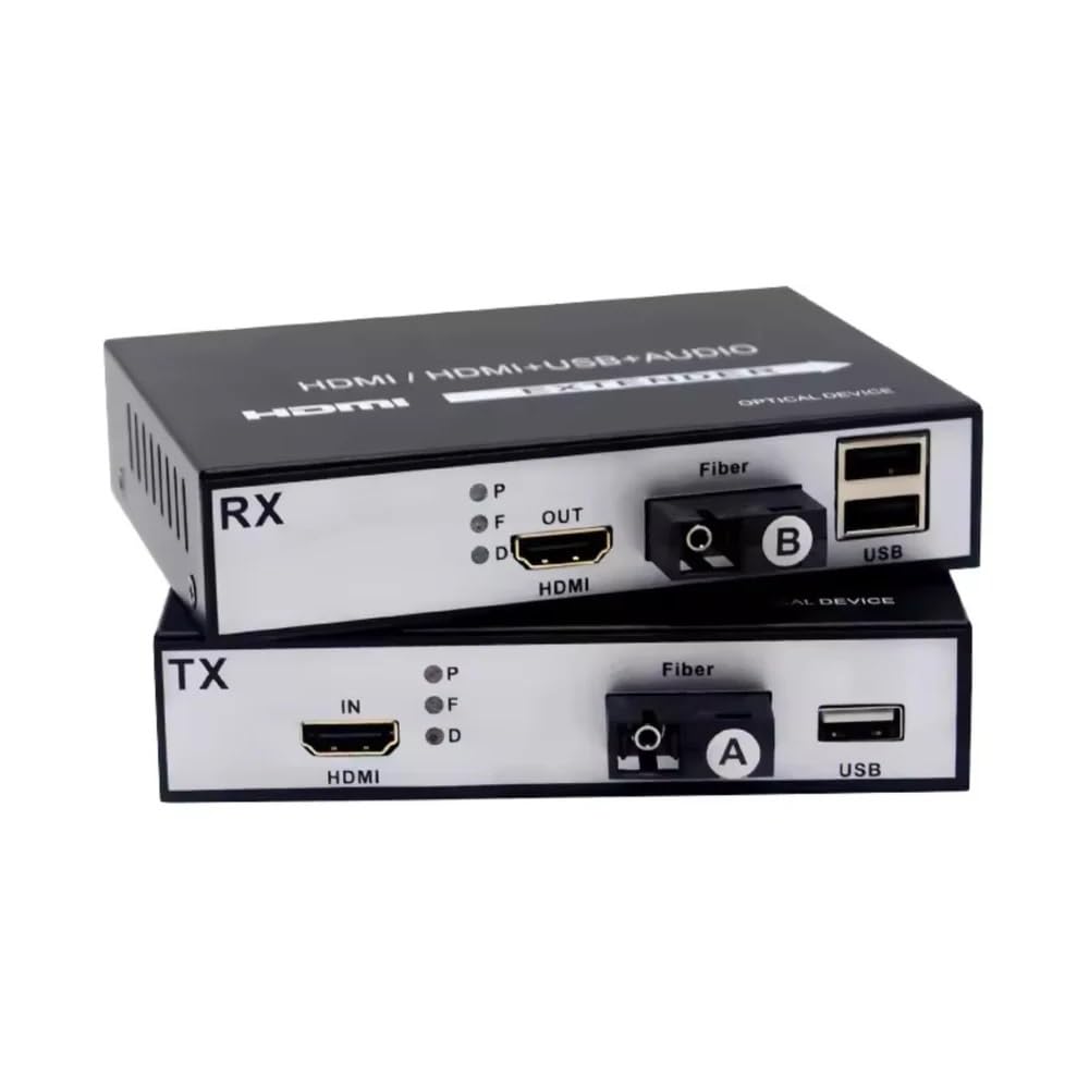 Hanutech Hdmi to OFC Extender Over Singlemode Fiber SC-SC Hdmi Fiber Optic Media Converter With USB KVM,1080p Supported Upto 20 kms- 1 Year Warranty-image-36