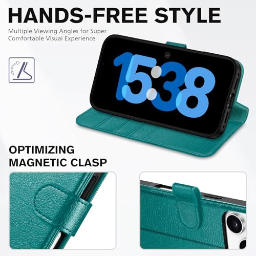 Coque iPhone 17 Pro portefeuille protection RFID et béquille antichoc - 4
