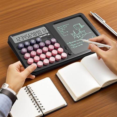 Calculatrice scientifique bloc-notes LCD outil calcul de bureau pour étudiant