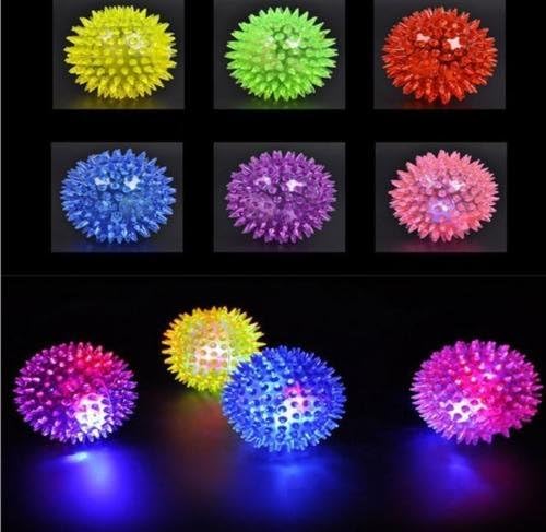 Legends Collector Mini Elastic Light-up Spike Ball with LED Flash Light up for Fun/Games (6 pcs)