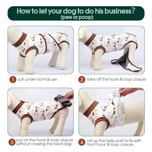 Image of Kuoser Recovery Suit for Dogs After Surgery, Female Dog Onesie for Surgery