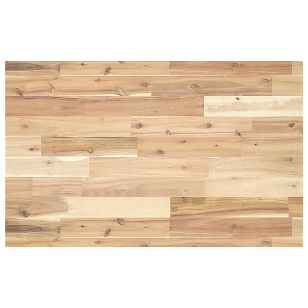 Plateau de table rectangulaire 160x50x4 cm en bois massif d'acacia