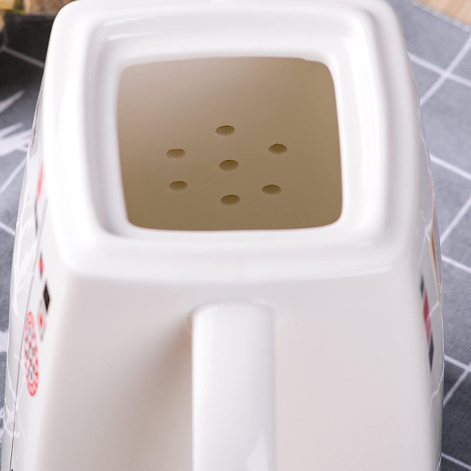 GRFIT Jarra Hervidor de Filtro de Gran Capacidad de Lanzador de cerámica Simple con Mango y Tapa de Moda for el hogar, Restaurante, cafetería (54 oz) Jarra de Agua (Color : B)