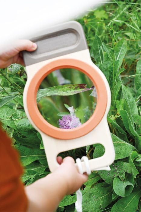 Image of Small Foot Discover XXL 100% FSC Wood Magnifier, Toy for Children from 2 Years, 12435, White.