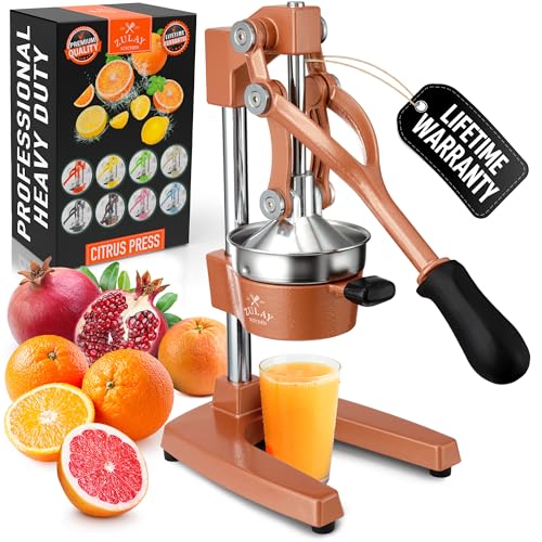 Image of Zulay Kitchen Cast Iron Juicer - Heavy Duty Manual Juicer with Detachable Strainers for Easy Cleaning, Orange Juice Press for Citrus Fruits, Perfect for Bartenders, Juice Lovers & Health Enthusiasts