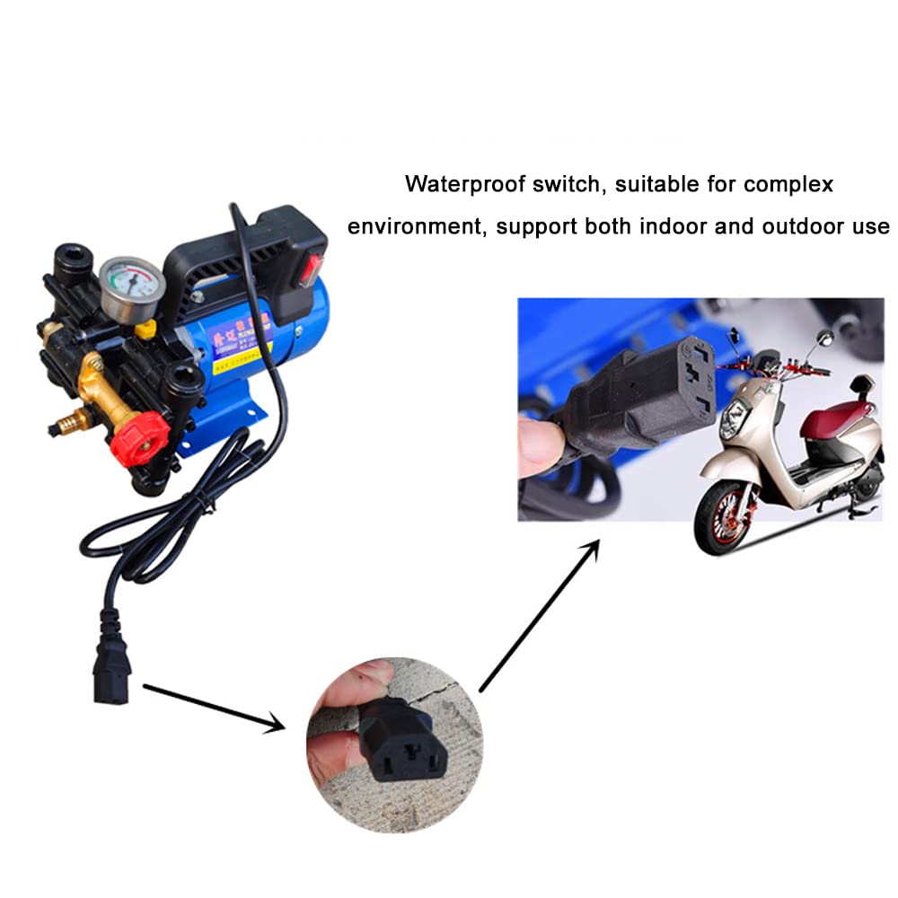 Piston Pump,Pompa elettrica a pistone a doppio cilindro Pompa ad alta pressione per giardino Spruzzatura Strumenti per l'irrigazione Autolavaggio Dispositivo di irrigazione agricola