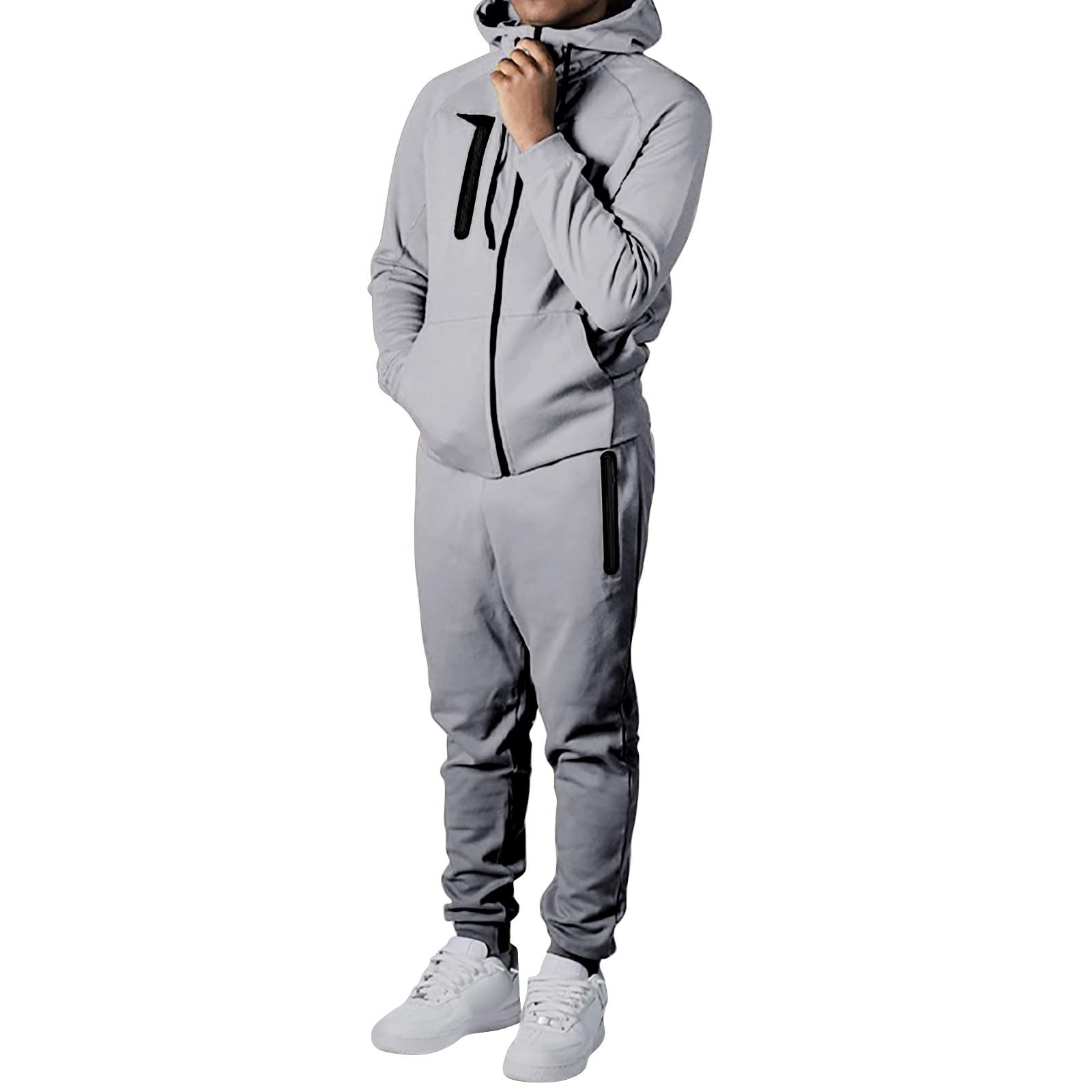 Conjunto de sudadera con capucha y pantalones deportivos para hombre