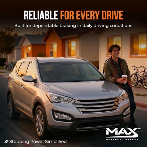Image of MAX Advanced Brakes - Brake Kit For 2013-2018 Hyundai Santa Fe, 2013-2019 Hyundai Santa Fe XL| Carbon Ceramic Brake and Rotor Kit Front and Rear| OE Replacement Brake Rotors
