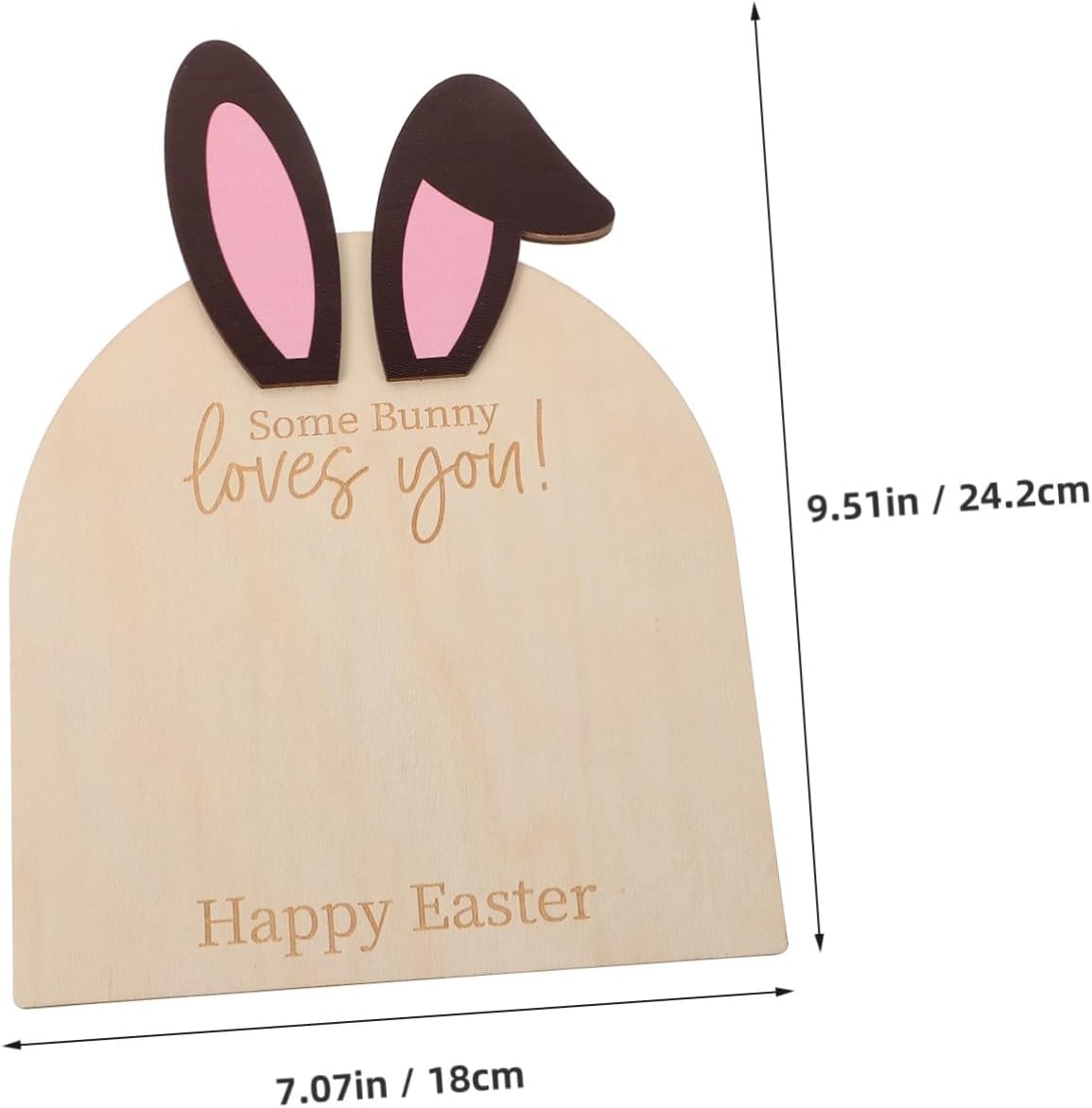 BESPORTBLE Footprint Keepsake Bunny Decor DIY Ornament Kit for Newborn Hand and Footprint Sturdy Wooden Plaque for Nursery Room Adorable Easter Bunny Design