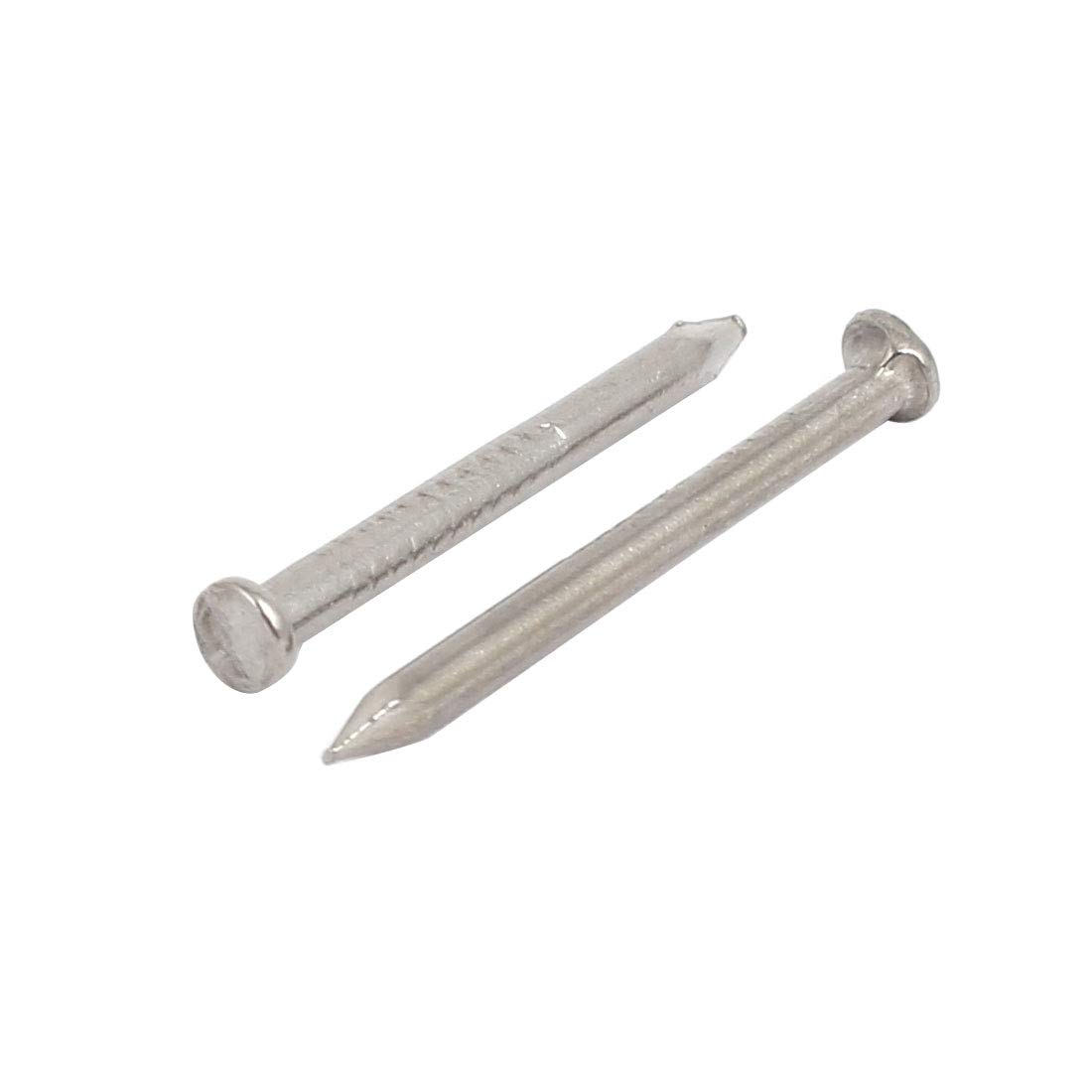 Aexit 0.5 Inch Fastener Length 316 Stainless Steel Cement Wood Sliding Nail Silver Tone 500pcs Model:55as343qo438