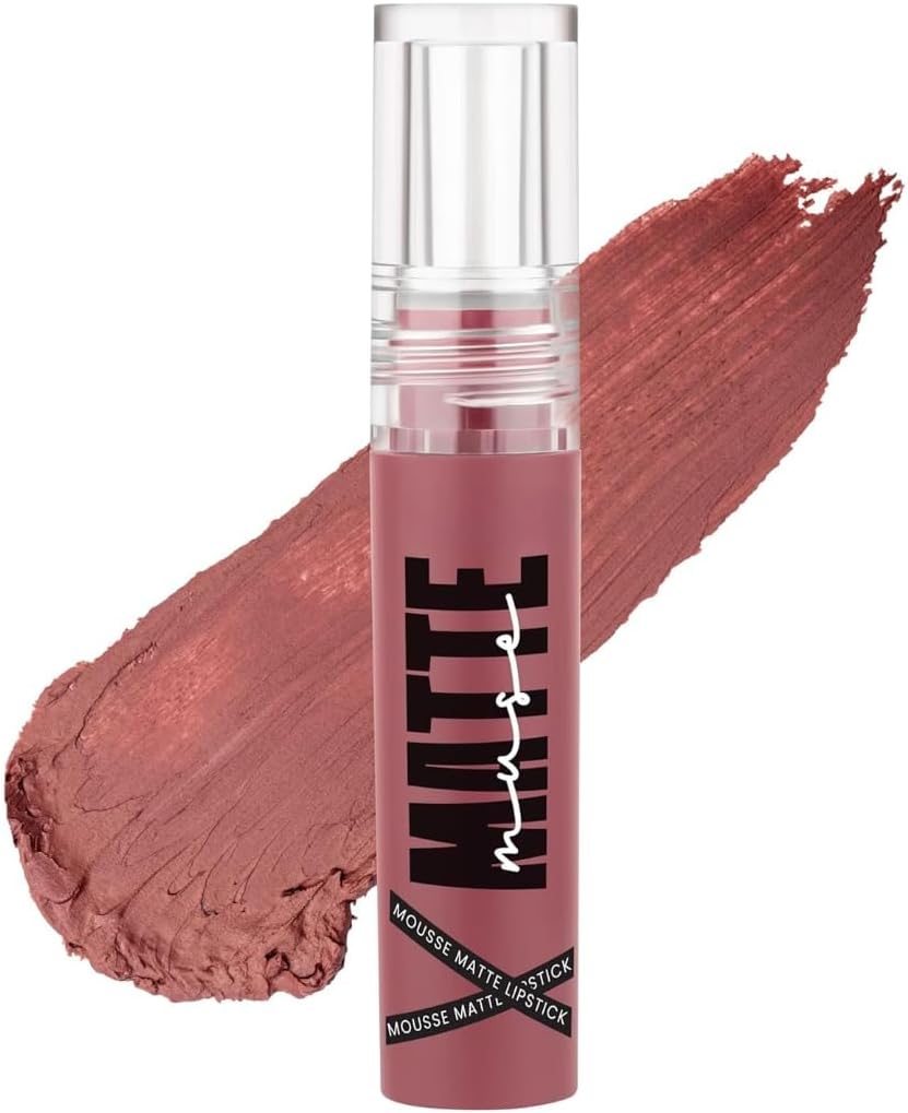 Matte Muse Mousse Liquid Lipstick Shade 06 Fashion Insta, Lightweight Matte Lip Color with Doe-Foot Applicator, 0.1 fl oz (3 ml).