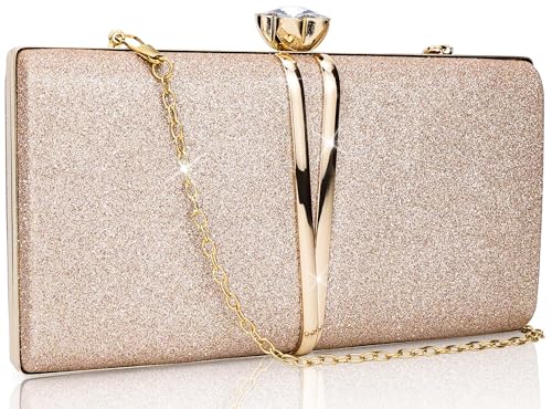 Image of Farcauo Evening Bag Small Clutch Purses Leopard Purse Formal Wedding Handbag for Women Fashion Crossbody Bags With Chain