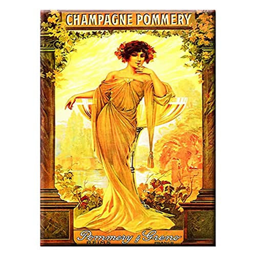 Souvenirs de France - Magnet Métal Pub Rétro 'Champagne Pommery' Cover