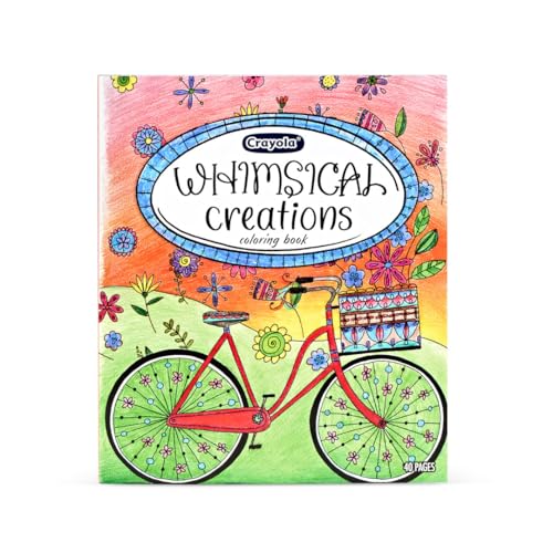 Crayola Whimsical Creations Coloring Book for Adults (40pgs), Adult Coloring Pages, 8x10, Perforated, Gift for Teens & Adults