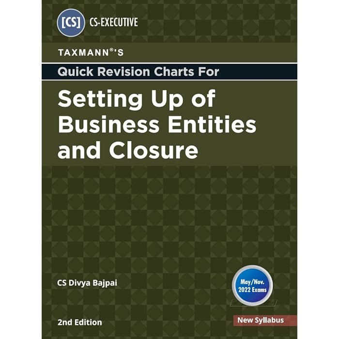 Buy Taxmann's Quick Revision Charts for Setting Up of Business Entities