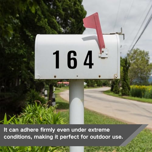 Reflektierende Zahlen Aufkleber für Außenbereich – 12 Blatt, 10 cm, Schwarz, 0-9, Wetterbeständig, Selbstklebend, Ideal für Hausnummern, Briefkästen und kreative Anwendungen