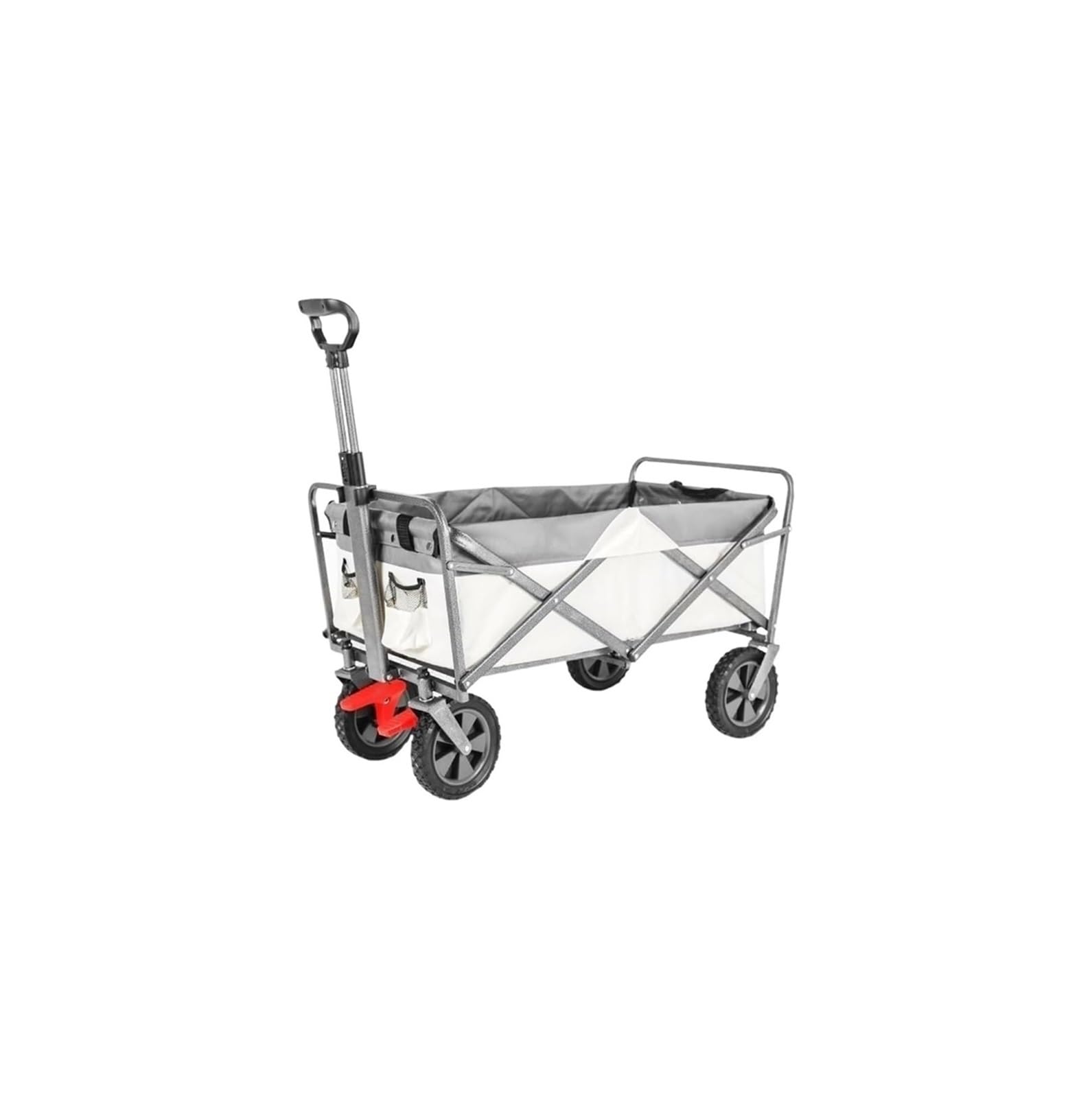 Fgjsfhrdtu Red Folding Grocery Shopping Cart, Portable Picnic Camping Trolley(Red)