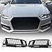 Gtfreedom Griglie Anteriori Una Coppia Paraurti Anteriore per Auto Fendinebbia Cappuccio Griglia Griglia di Copertura A Nido d'Ape Hex Fendinebbia Shad, per Audi S4 2016-2018/A4 B9 S-Line