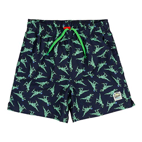 ALPHADVENTURE - Bañador Niño, Ideal para el Verano, la Playa y la Piscina Bañador Bebé Natación Diplo con Estamapado de Dinosaurios - Tallas Desde los 2 a los 14 años, Color Azul Marino Cover