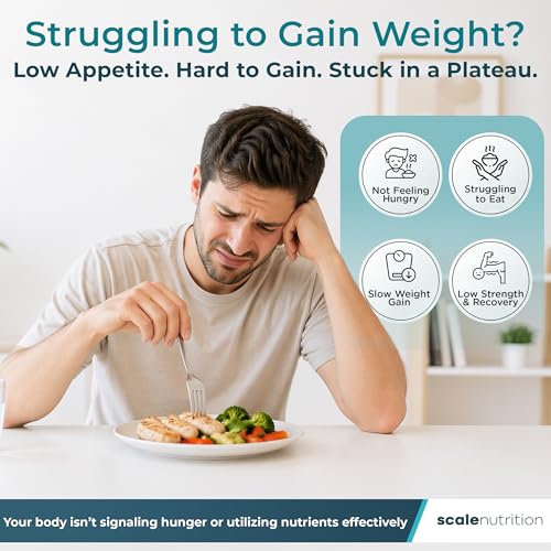 Gain Appetite Booster Capsules for Adults, Weight Gainer Support for Men and Women, Creatine Enhanced Weight Gain Pills with Ginger Extract, Blessed Thistle and Gentian Root - 120 Capsules - Image 3