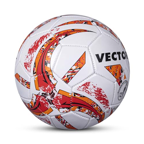 Image of Vector X 32 Panel PVC Machine Stitched Indoor /Outdoor Practice, Training and Match Soccer Football + Free Air Needle with Butyl Bladder Ball, Size 5, Suitable for Kids, Men, Youth Adults 15+ Years
