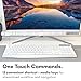 Macally Wireless Keyboard, 2.4G Wireless White Keyboard - Ergonomic Full Size Computer Keyboard with Numeric Keypad for Laptop, Desktop, Surface, Chromebook, Notebook