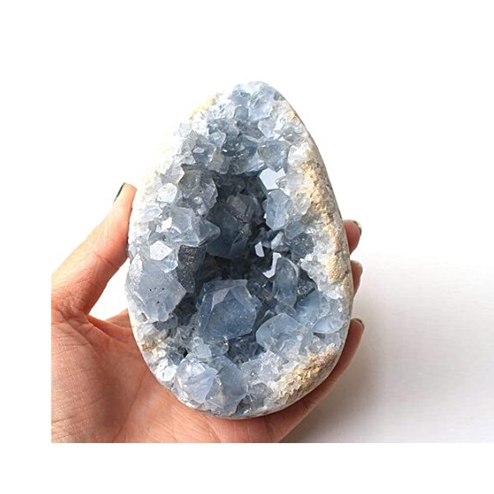 Pierre de Cristal de Célestine Naturelle de 330-350g pour Déco