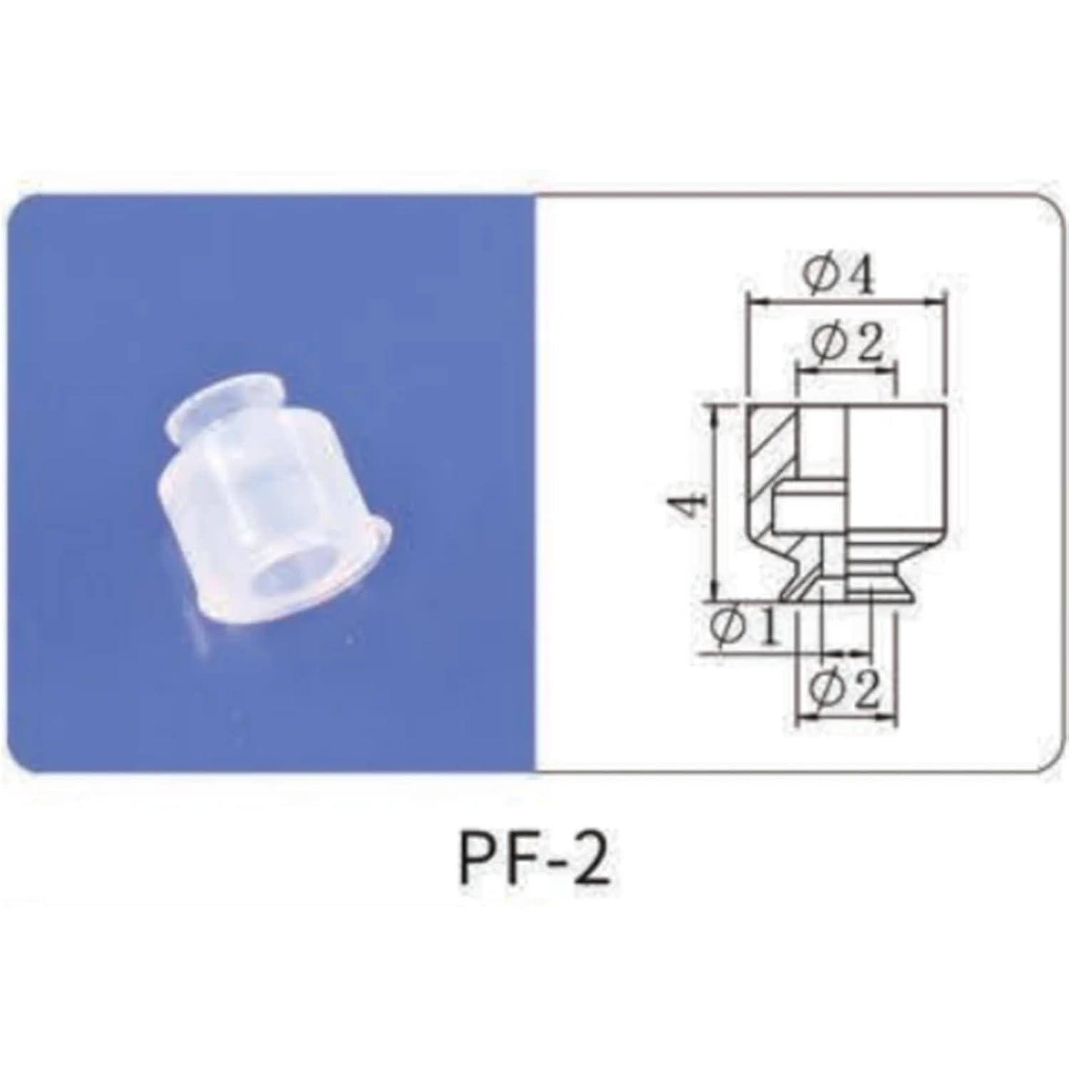 1pc PF Series Vacuum pad A Single Layer Powerful Suction Nozzle Anti-Static PF1.5/2/3/3.5/5/6/8/10/15/20/25/30/35/40/50(PF-2,Black)