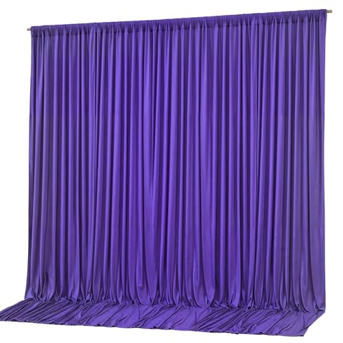 10x10ft Purple Backdrop Curtain Panels for Parties - Wrinkle Free Polyester Photo Curtain Backdrop Wedding Back Drop Fabric Drapes for Party Decorations Background for Photography