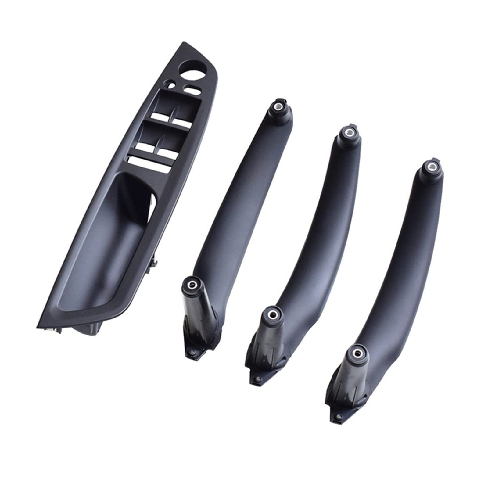 FANGZIQF Inner Door Pull Handles for E70 for E71 for E72 for X5 for X6 2007-2014 Car Interior Door Handle Inner Panel Pull Trim Cover(Black 4Pcs LHD)