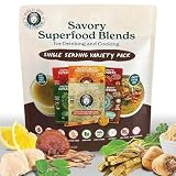 Māla Girl Plant-Based Broth Variety Pack, 6 Single-Serve Vegan Superfood Flavors for Broths, Instant Soup...