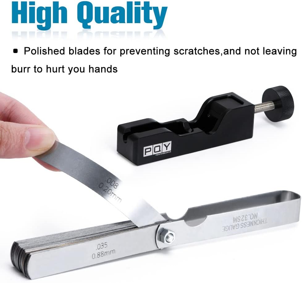 PQY Universal Spark Plug Gap Tool with Feeler Gauge for Most 10mm 12mm 14mm 16mm Spark Plugs Black
