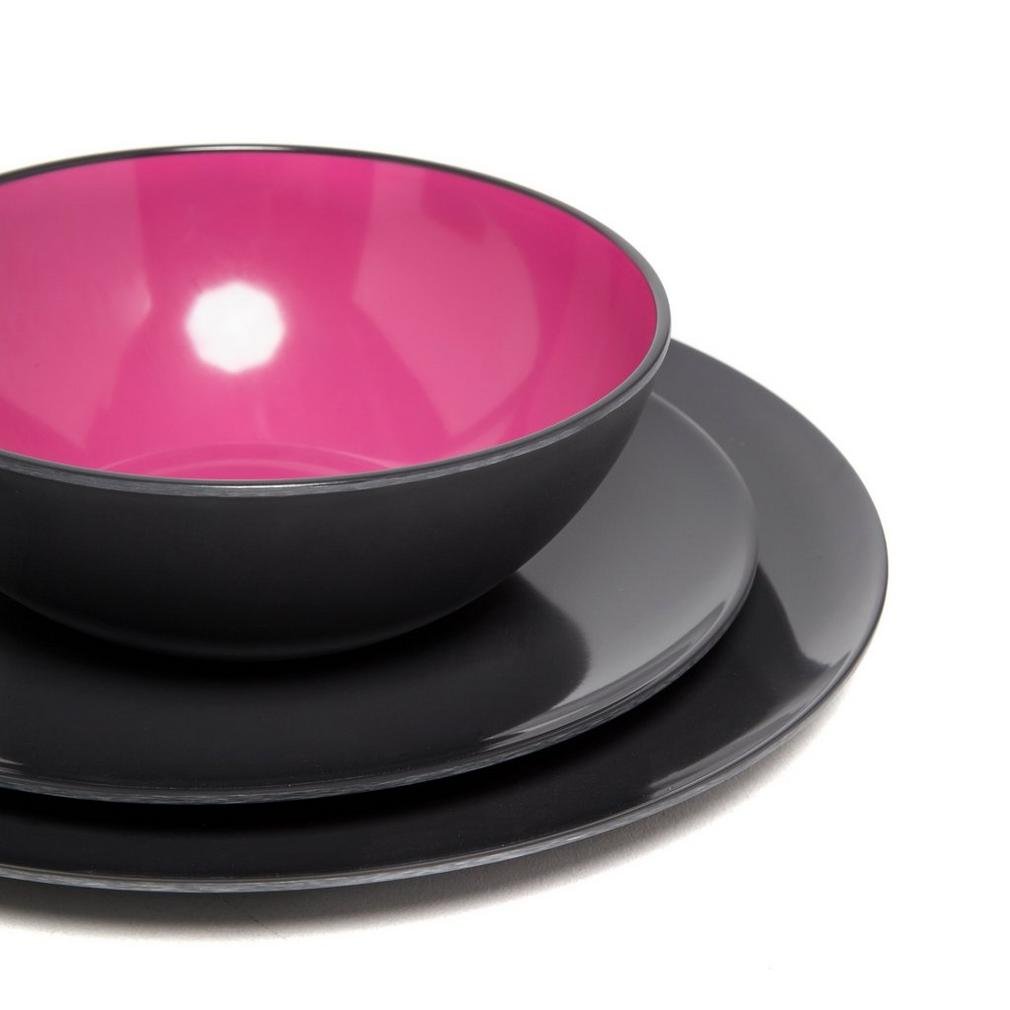 Gimex Geschirr-Set GreyLine 12-teilig brombeer