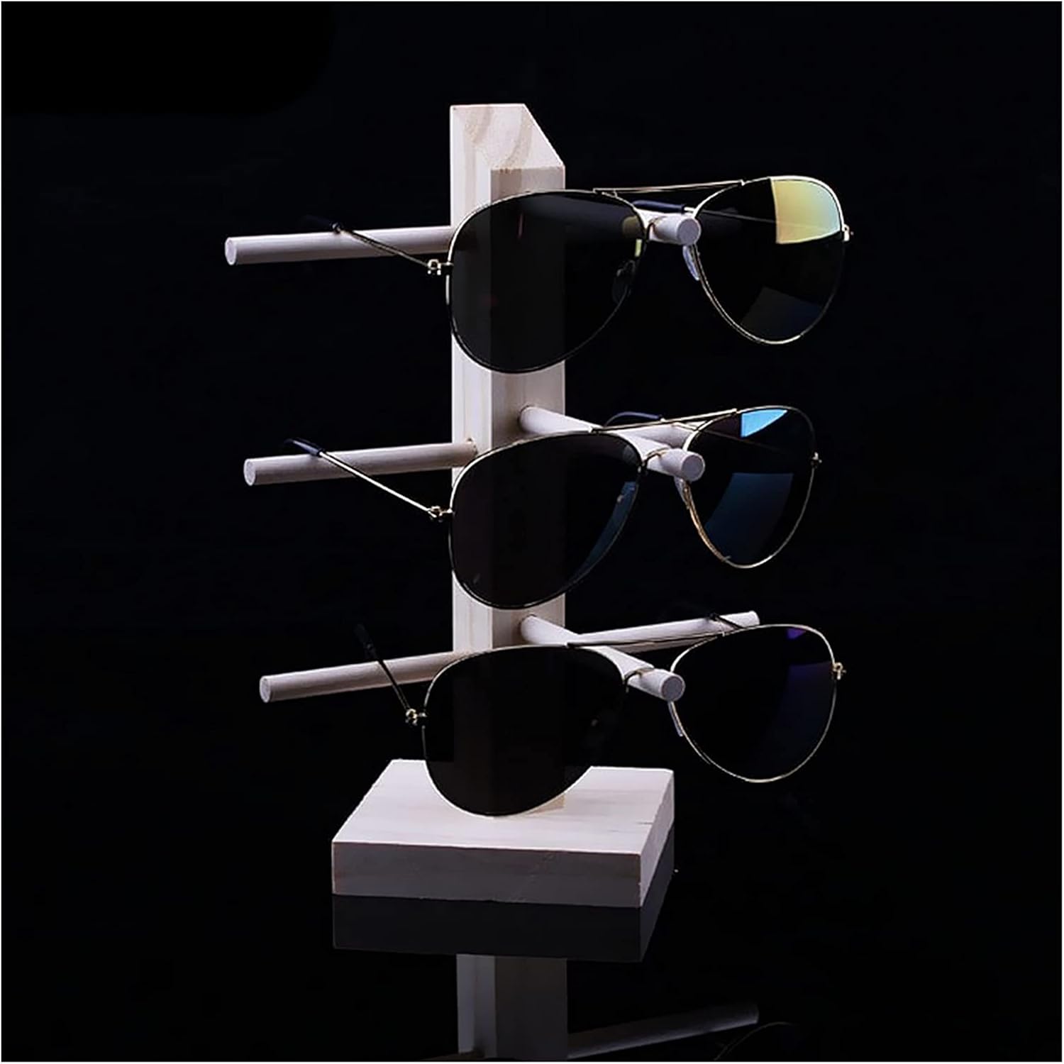 Eyewear Frames Wood Sunglasses Glasses Rack Frame Glasses Display Stand Holder Organizer Single or Double Lines Display Stands (Color : 9) (4)