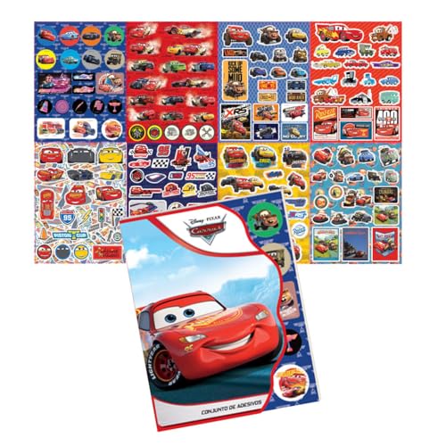 Conjunto de Adesivos c/ 8fls. Licenciado, Disney-Carros
