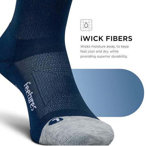 Image of Feetures Elite Light Cushion Mini Crew Sock - Sport Sock with Targeted Compression