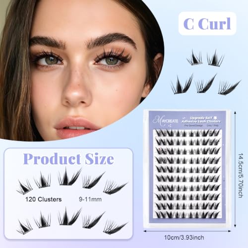 Image of MAYCREATE Self Adhesive Eyelash Cluster Volume Bunny False Lashes 9-11mm