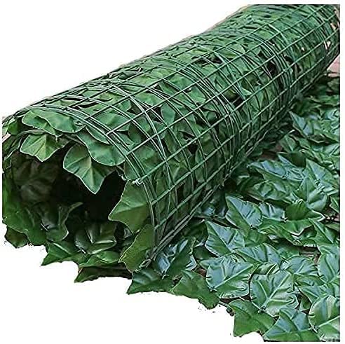 LG TRADERS LIMITED Decorative Artificial Ivy Leaf Hedge Roll 3m x 1m | UV Fade Protected Green Privacy Screen for Outdoor Walls, Garden Fences | Realistic Faux Ivy Landscaping for Easy Maintenance