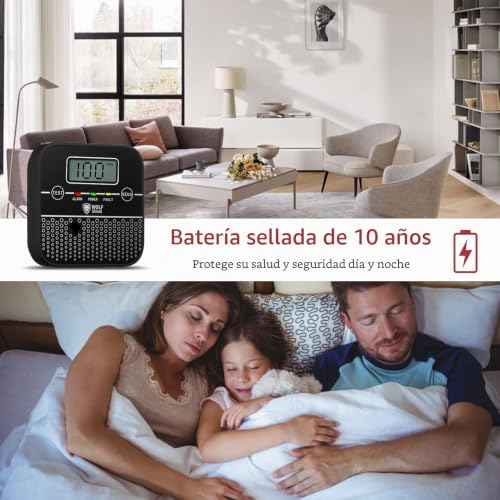 Detector de Monóxido de Carbono WOLFSHIELD Batería 10 Años 7