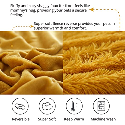 JOSATINA HOME Fluffy Dog Blanket 30x40 Inches, Soft and Washable Faux Fur Fuzzy Pet Blankets for Dogs & Cats, Reversible… - Image 4